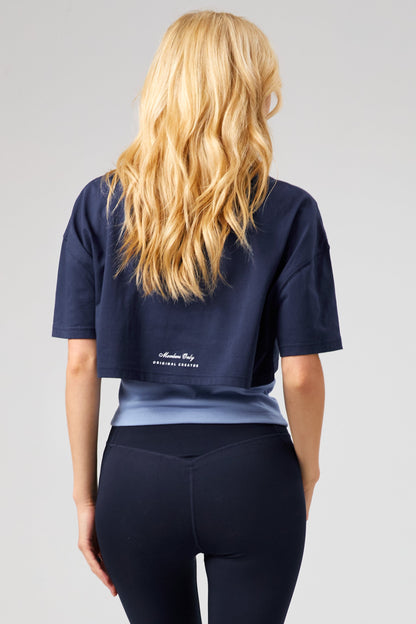 Club Crop T-shirt - Midnight Blue