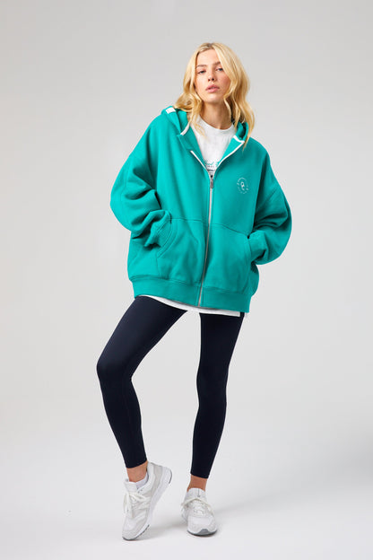 Joy Zip Hoodie - Tennis Green