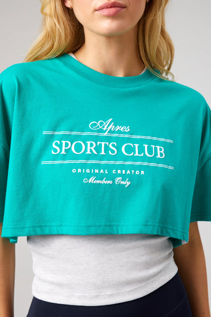 Club Crop T-shirt - Tennis Green