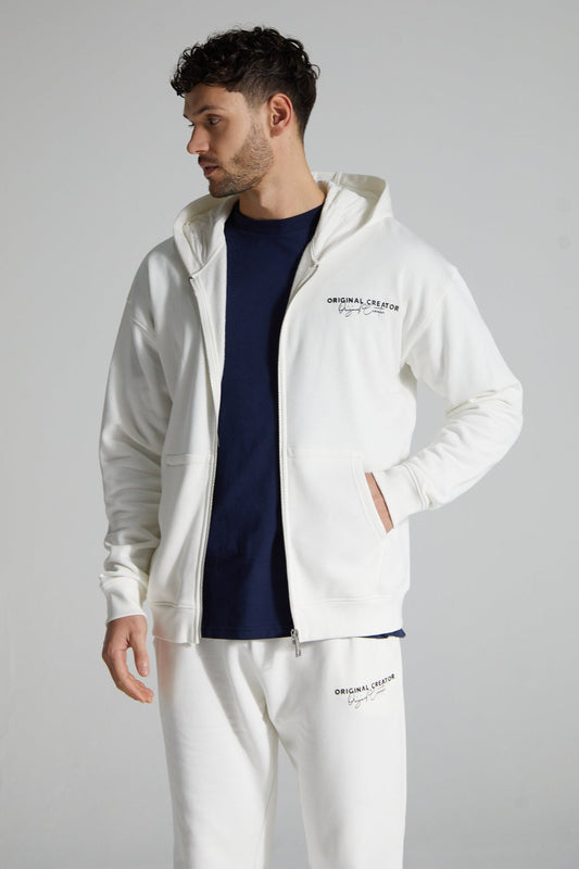 Original Zip Hoodie - Paper White