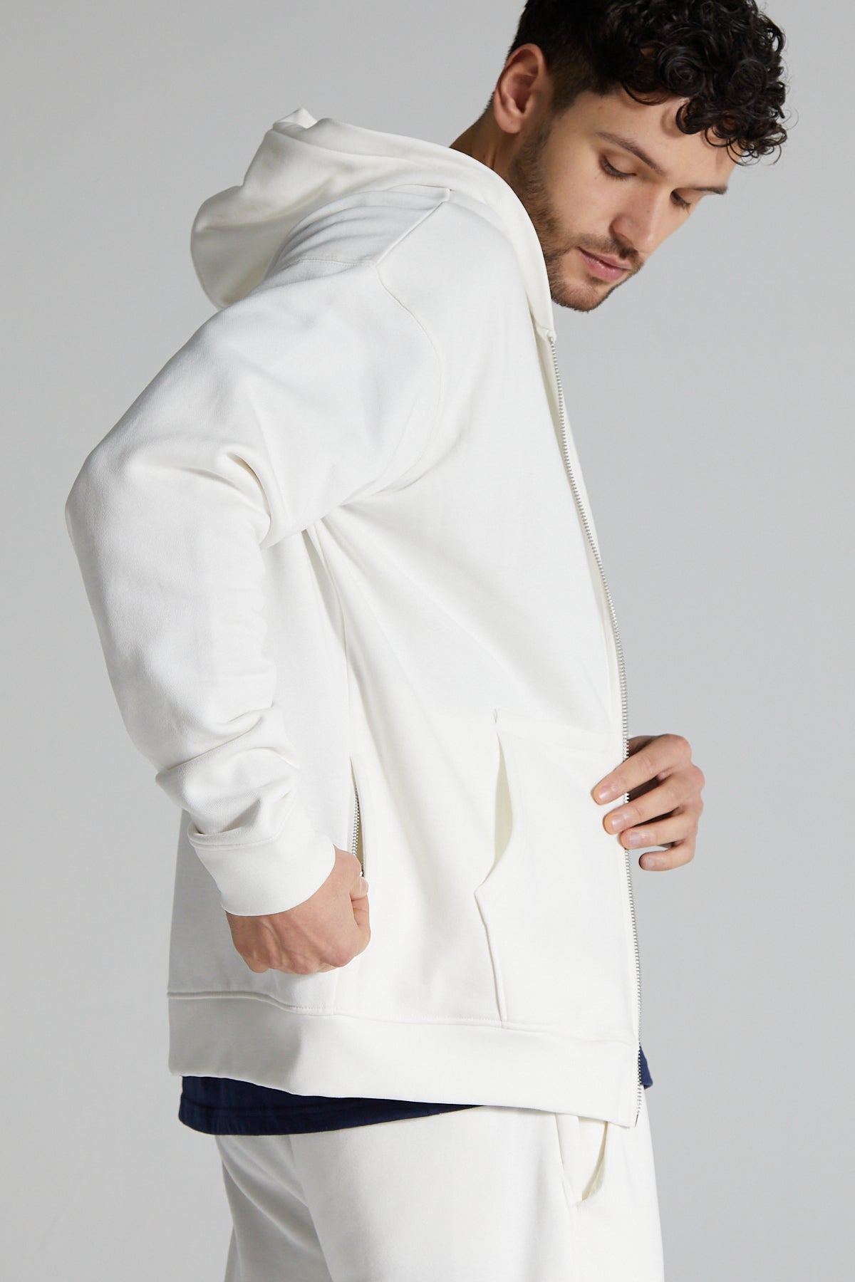 Original Zip Hoodie - Paper White