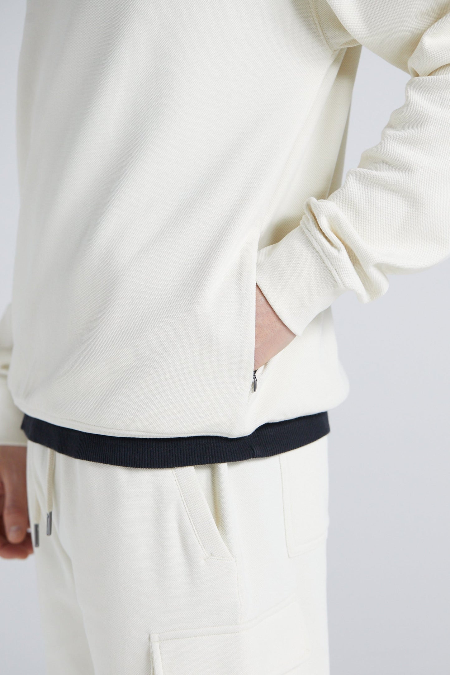 Wu Wei Pique Hoodie - Off White