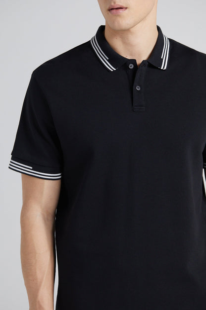 Essential Pique Polo Shirt - Jet Black