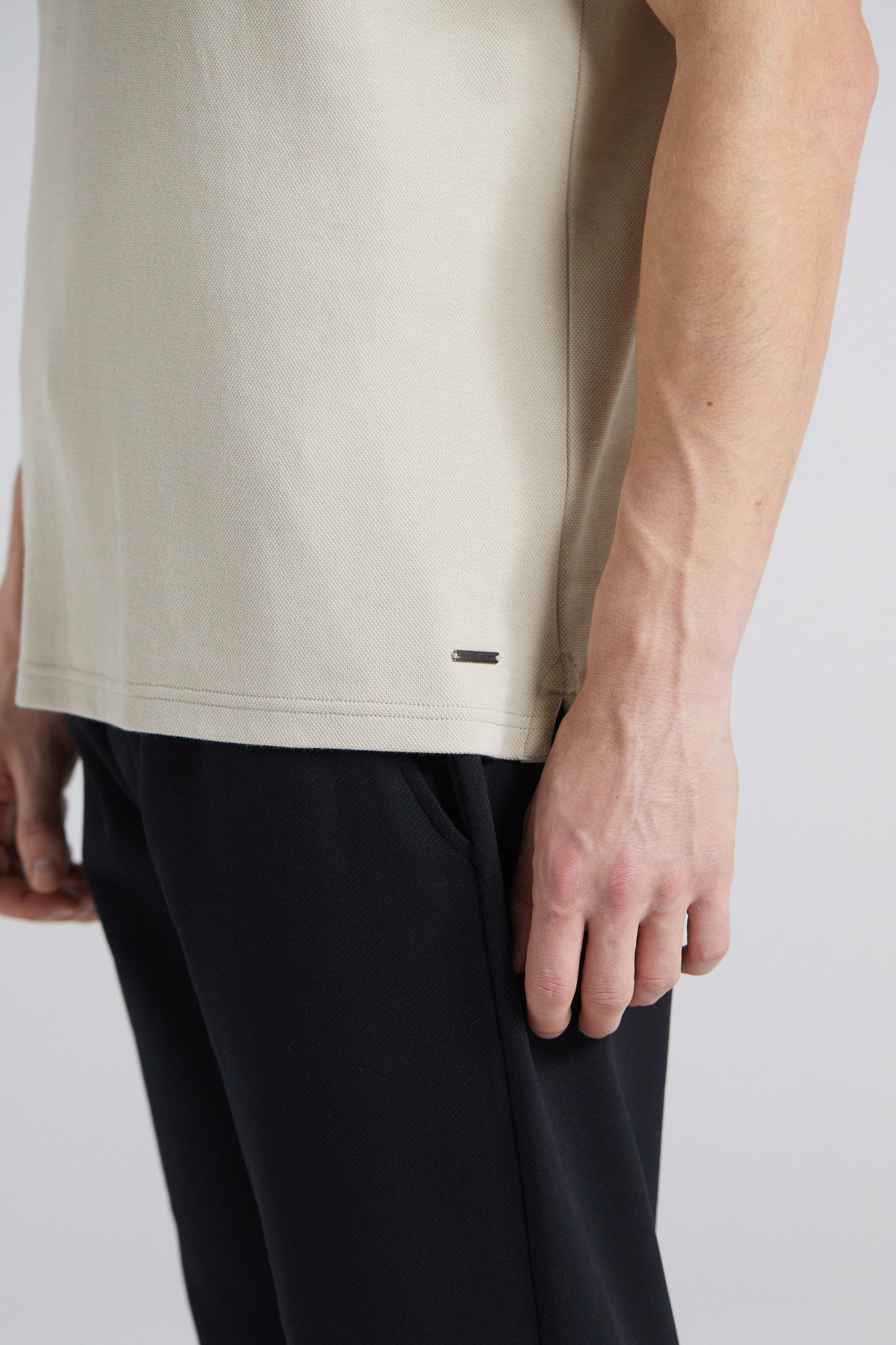 Essential Pique Polo Shirt - Sand Stone
