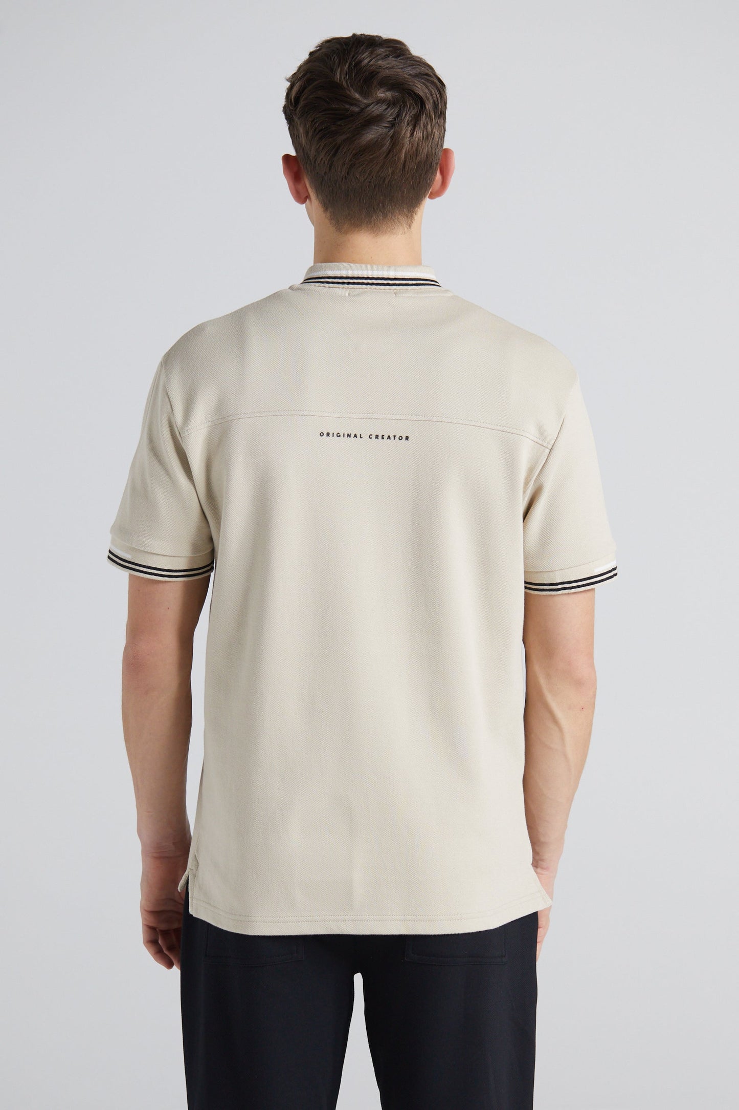 Essential Pique Polo Shirt - Sand Stone