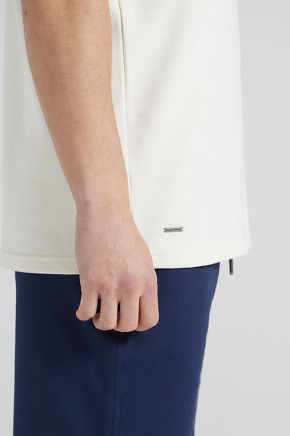 Boxy Pique Crew T-Shirt - Off White