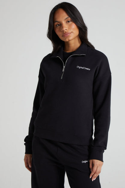 Classic Half Zip - Jet Black