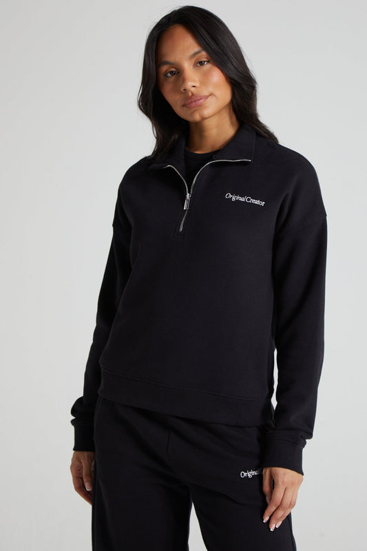 Classic Half Zip - Jet Black