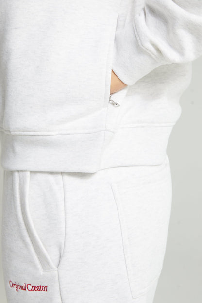 Classic Half Zip - White Marl