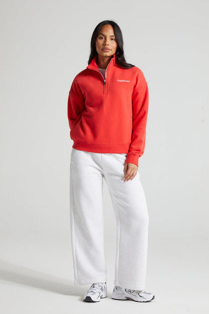 Classic Half Zip - Poppy Red