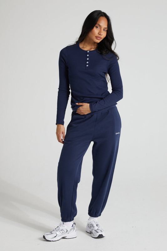 Classic Cuffed Joggers - Midnight Blue