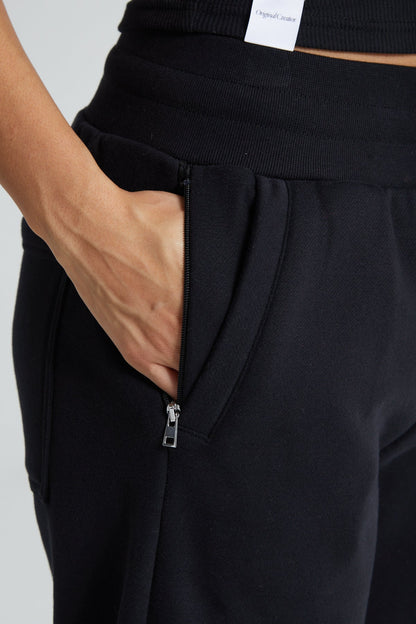 Wide Leg Jogger - Jet Black