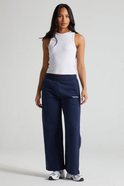 Wide Leg Joggers - Midnight Blue