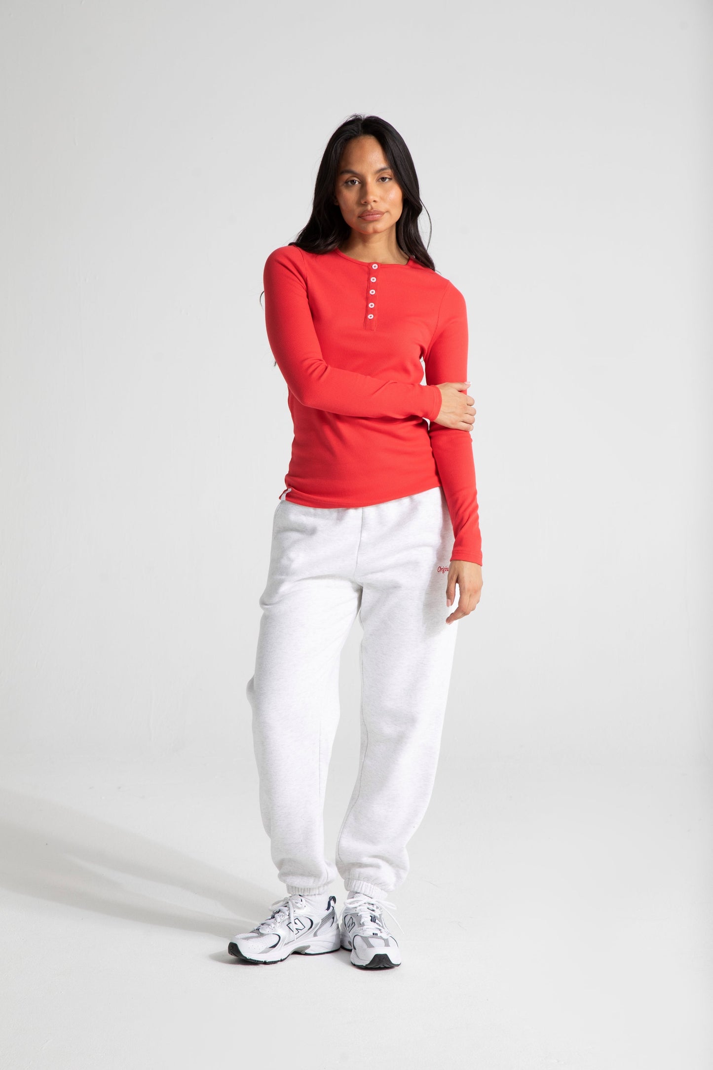 Long Sleeve Slim Fit Top - Poppy Red