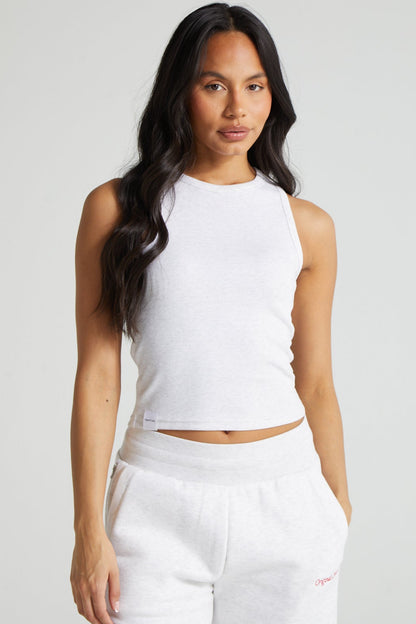 Slim Fit Cami  - White Marl