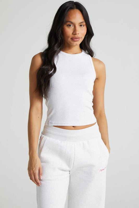 Slim Fit Cami  - White Marl