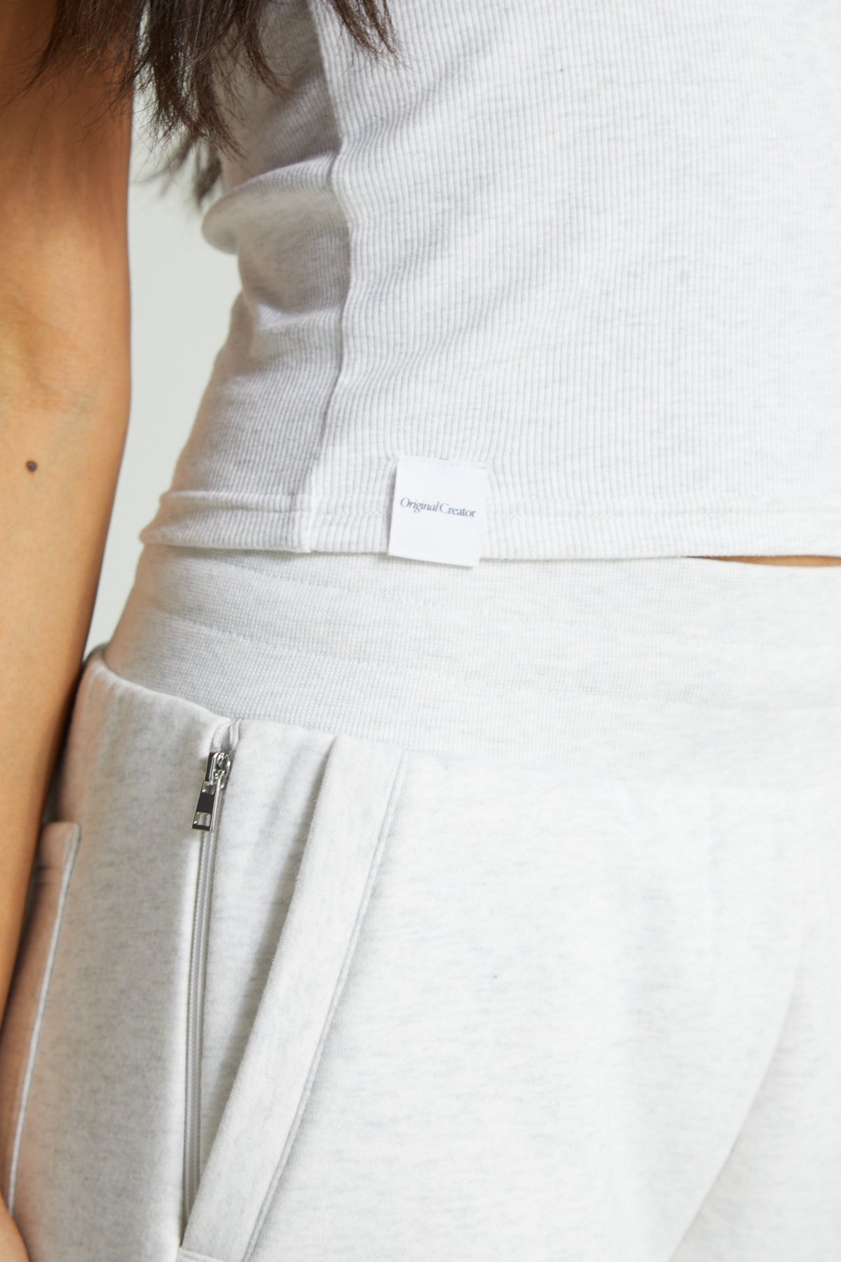 Slim Fit Cami  - White Marl