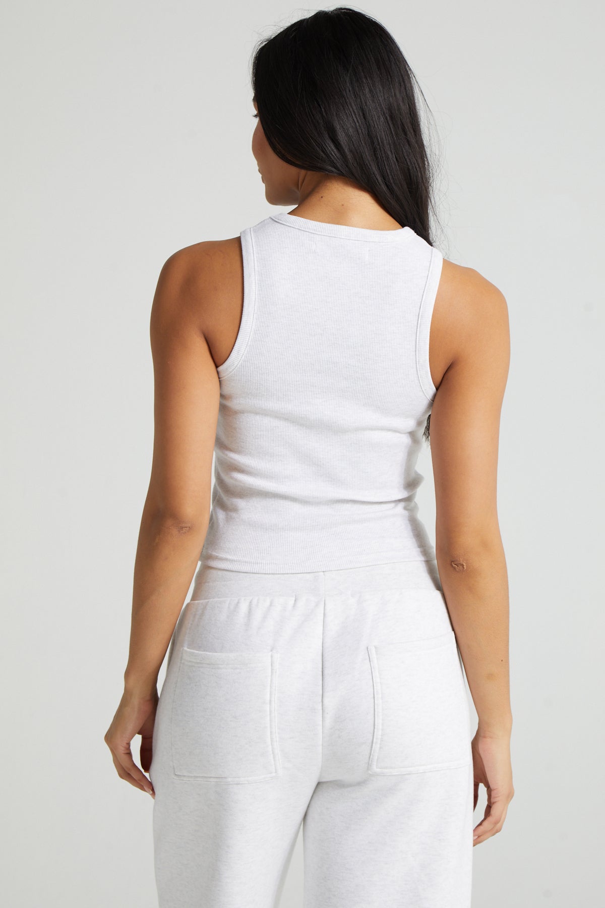 Slim Fit Cami  - White Marl