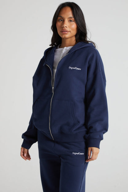 Comfort Zip Hoodie - Midnight Blue