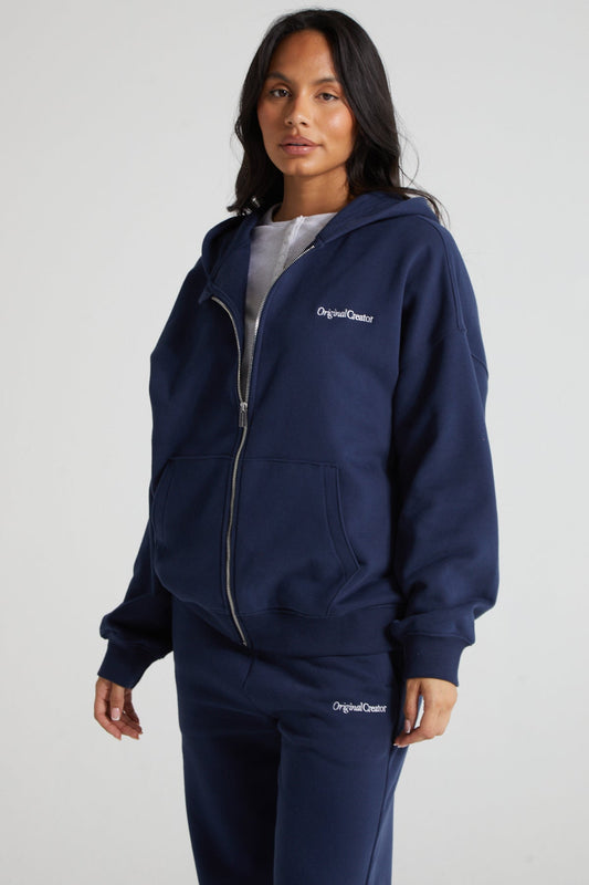 Comfort Zip Hoodie - Midnight Blue