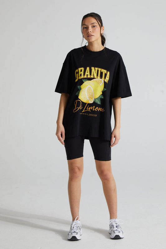 Lemon Granita T-shirt - Jet Black